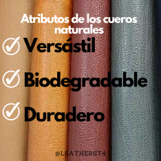 Atributos cueros naturales foto